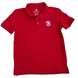 Dennis Primrose School Uniform Polo Shirt Red Sz  YXS (5-6)